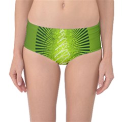 Vector Chirstmas Tree Design Mid-Waist Bikini Bottoms