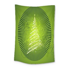 Vector Chirstmas Tree Design Small Tapestry