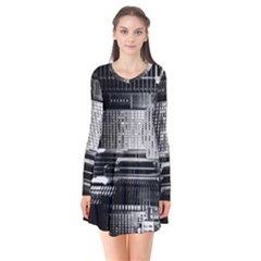 Urban Scene Street Road Busy Cars Flare Dress by Nexatart