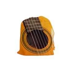 Vintage Guitar Acustic Drawstring Pouches (medium)  by Nexatart