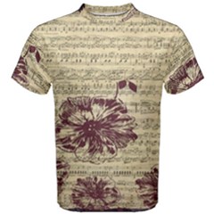 Vintage Music Sheet Song Musical Men s Cotton Tee by Nexatart