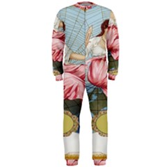 Vintage Art Collage Lady Fabrics Onepiece Jumpsuit (men)  by Nexatart