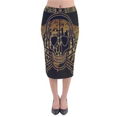 Virus Computer Encryption Trojan Velvet Midi Pencil Skirt by Nexatart