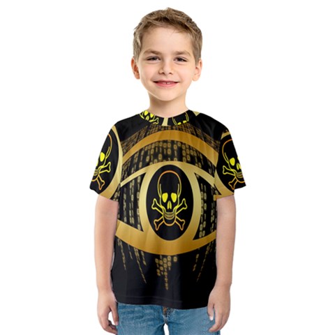 Virus Computer Encryption Trojan Kids  Sport Mesh Tee by Nexatart