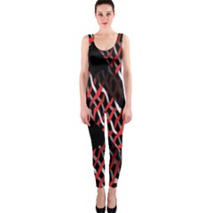 Weave And Knit Pattern Seamless Onepiece Catsuit by Nexatart