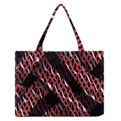 Weave And Knit Pattern Seamless Medium Zipper Tote Bag by Nexatart