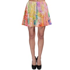 Watercolour Watercolor Paint Ink Skater Skirt by Nexatart