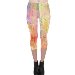 Watercolour Watercolor Paint Ink Capri Leggings  by Nexatart