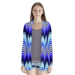 Waves Wavy Blue Pale Cobalt Navy Cardigans by Nexatart