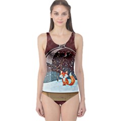 Winter Snow Ball Snow Cold Fun One Piece Swimsuit by Nexatart