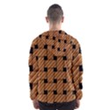 Wood Texture Weave Pattern Hooded Wind Breaker (Men) View2