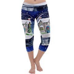 Winter Snow Ball Snow Cold Fun Capri Yoga Leggings by Nexatart