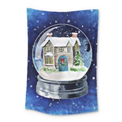 Winter Snow Ball Snow Cold Fun Small Tapestry by Nexatart