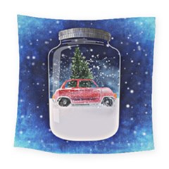 Winter Snow Ball Snow Cold Fun Square Tapestry (large) by Nexatart