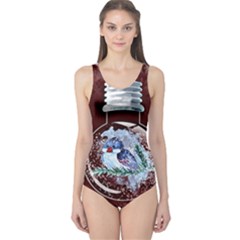 Winter Snow Ball Snow Cold Fun One Piece Swimsuit by Nexatart