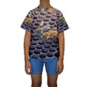 Worker Bees On Honeycomb Kids  Short Sleeve Swimwear View1