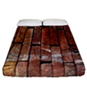 Wood Logs Wooden Background Fitted Sheet (California King Size) View1