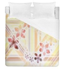 Swirl Flower Curlicue Greeting Card Duvet Cover (queen Size)