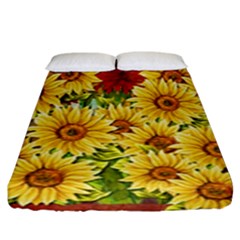 Sunflowers Flowers Abstract Fitted Sheet (king Size)