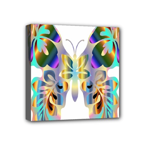 Abstract Animal Art Butterfly Mini Canvas 4  X 4  by Amaryn4rt