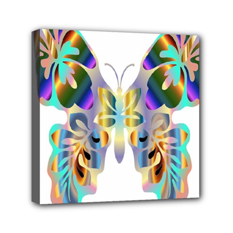 Abstract Animal Art Butterfly Mini Canvas 6  X 6  by Amaryn4rt