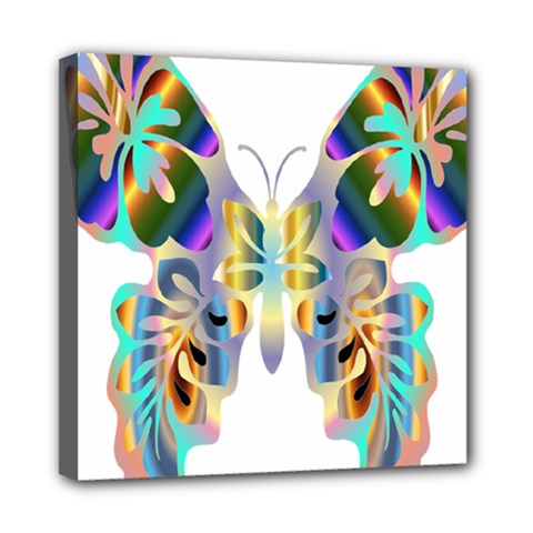 Abstract Animal Art Butterfly Mini Canvas 8  X 8  by Amaryn4rt