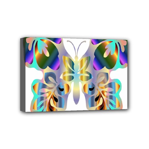 Abstract Animal Art Butterfly Mini Canvas 6  X 4  by Amaryn4rt