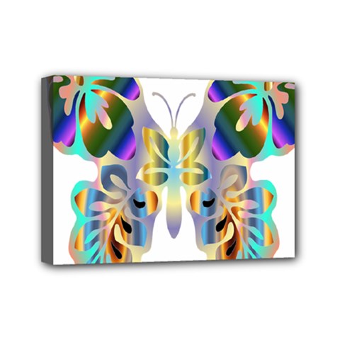 Abstract Animal Art Butterfly Mini Canvas 7  X 5  by Amaryn4rt