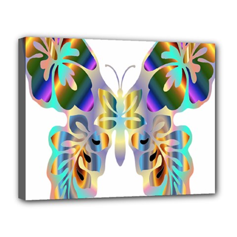 Abstract Animal Art Butterfly Canvas 14  X 11  by Amaryn4rt