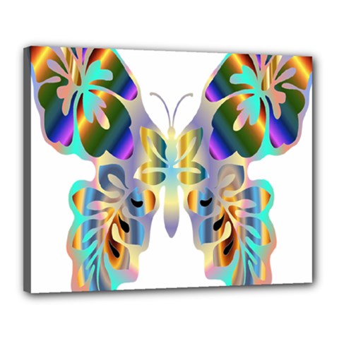 Abstract Animal Art Butterfly Canvas 20  X 16  by Amaryn4rt