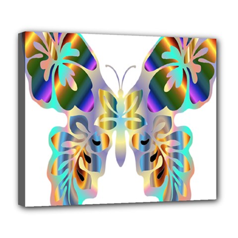 Abstract Animal Art Butterfly Deluxe Canvas 24  X 20   by Amaryn4rt