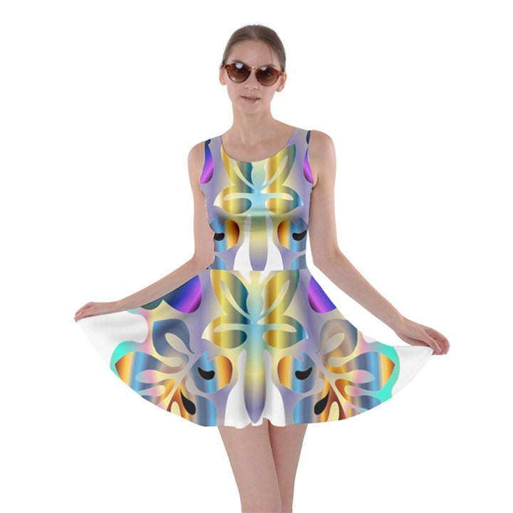 Abstract Animal Art Butterfly Skater Dress