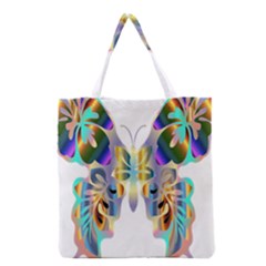 Abstract Animal Art Butterfly Grocery Tote Bag by Amaryn4rt