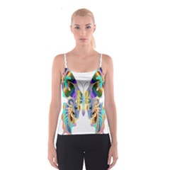 Abstract Animal Art Butterfly Spaghetti Strap Top by Amaryn4rt