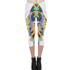 Abstract Animal Art Butterfly Capri Leggings  by Amaryn4rt