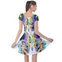 Abstract Animal Art Butterfly Cap Sleeve Dresses View2