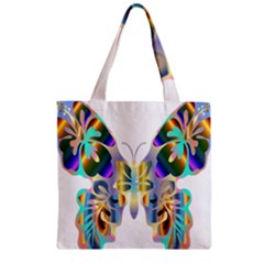 Abstract Animal Art Butterfly Zipper Grocery Tote Bag by Amaryn4rt