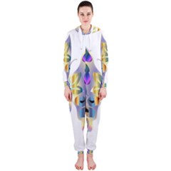 Abstract Animal Art Butterfly Hooded Jumpsuit (ladies)  by Amaryn4rt