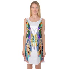 Abstract Animal Art Butterfly Sleeveless Satin Nightdress by Amaryn4rt