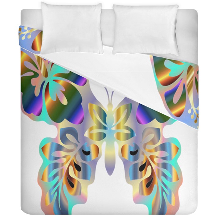 Abstract Animal Art Butterfly Duvet Cover Double Side (California King Size)