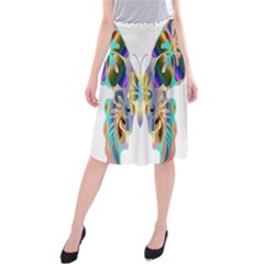 Abstract Animal Art Butterfly Midi Beach Skirt by Amaryn4rt