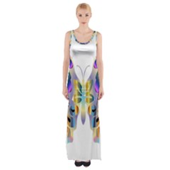 Abstract Animal Art Butterfly Maxi Thigh Split Dress by Amaryn4rt