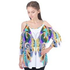 Abstract Animal Art Butterfly Flutter Tees