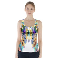 Abstract Animal Art Butterfly Racer Back Sports Top by Amaryn4rt