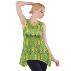 Ornate Modern Noveau Side Drop Tank Tunic