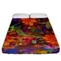 Abstract Flowers Floral Decorative Fitted Sheet (California King Size) View1