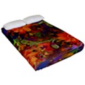 Abstract Flowers Floral Decorative Fitted Sheet (California King Size) View2