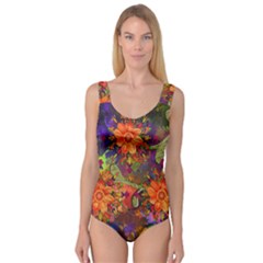 Abstract Flowers Floral Decorative Princess Tank Leotard  by Amaryn4rt