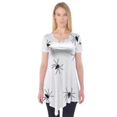 Animals Arachnophobia Seamless Short Sleeve Tunic  by Amaryn4rt