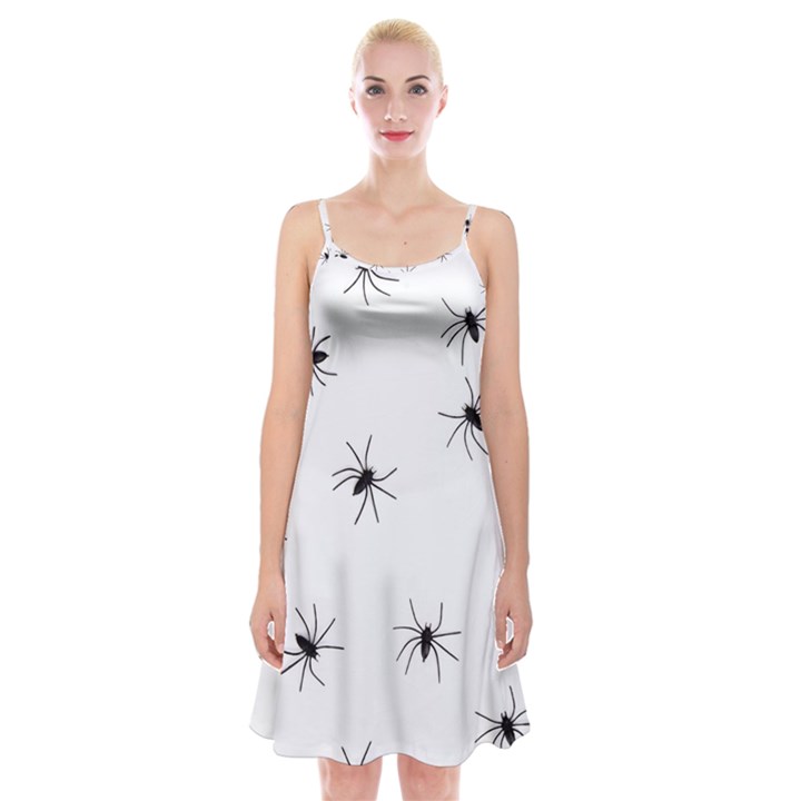 Animals Arachnophobia Seamless Spaghetti Strap Velvet Dress